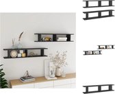 vidaXL Kubuswandschap - Hoogglans grijs - 105 x 18 x 20 cm - Stevig en eenvoudig te installeren - Ideaal voor prijzen - boeken en ornamenten - Wandsteun