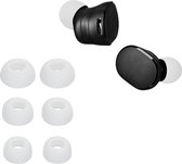 kwmobile 6x cover voor in-ear oortjes geschikt voor JBL Tune 130 NC TWS - Vervangende oordopjes van siliconen in wit - 3 maten