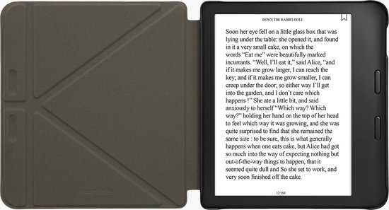 kwmobile e-reader hoesje geschikt voor Kobo Libra 2 hoes - Ereader flip case met standaard - E reader cover van kunstleer - In oranje van Merkloos — afbeelding 3