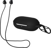 kwmobile set étui & cordon pour écouteurs - Compatible avec Samsung Galaxy Buds / Buds Plus - 2x 80 cm - En noir / noir