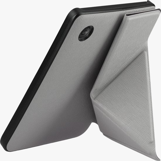 kwmobile e-reader hoesje geschikt voor Kobo Clara 2E hoes - Ereader flip case met standaard - E reader cover van kunstleer - In zilver van Merkloos — afbeelding 3