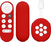 kwmobile hoes voor afstandsbediening en streamingapparaat - Beschermcase geschikt voor Google Chromecast 2020 4K (not for New-Generation) - Van silicone in rood