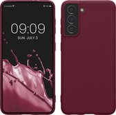 kwmobile telefoonhoesje geschikt voor Samsung Galaxy S21 - Hoesje voor smartphone - Back cover in bordeaux-violet