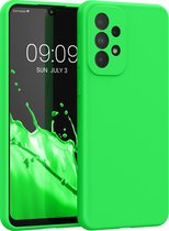 kwmobile telefoonhoesje geschikt voor Samsung Galaxy A33 5G - Hoesje met siliconen coating - Smartphone case in neon groen