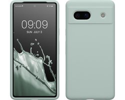 kwmobile telefoonhoesje geschikt voor Google Pixel 7a - Hoesje met siliconen coating - Smartphone case in cool mint