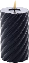Mansion atmosphere - swirl led kaars rustic zwart 12,5x7,5cm