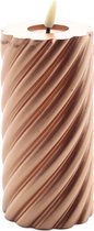 Mansion atmosphere - swirl led kaars copper 15x7,5cm