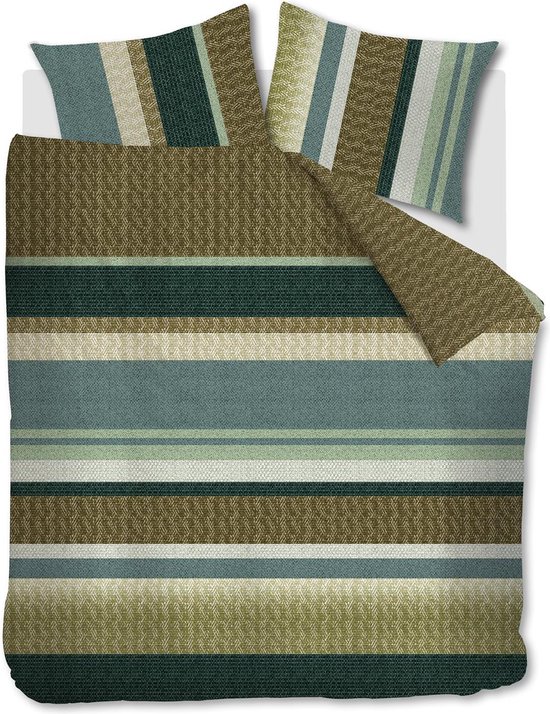 Beddinghouse Jorren dekbedovertrek - Lits-Jumeaux - 240x200/220 cm - Groen