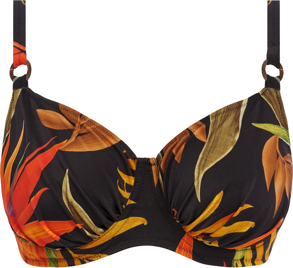 Fantasie PICHOLA UW GATHERED FULL CUP BIKINI TOP Dames Bikinitopje - Black zwart