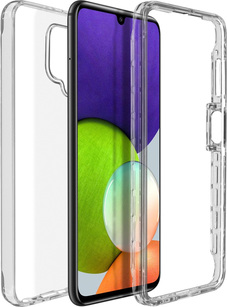 Avizar Hoes Geschikt voor Galaxy A22 Versterkte impactbescherming, Transparant