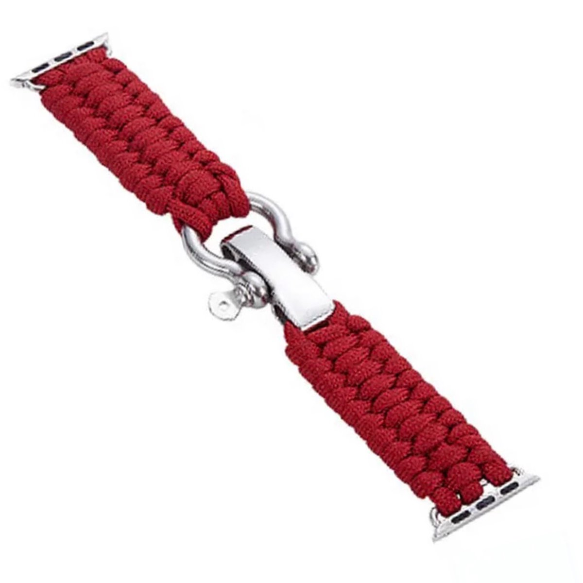 Stoer Applewatch horlogebandje -42-44-45-49mm- survivalkoord- verstelbare sluiting van metaal