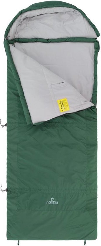 NOMAD® Triple-S Premium Junior Slaapzak | Linkssluitend | Groen | 2 in 1: Mummy / Dekenmodel | Zomer- en herfstzijde