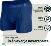 Bamboe Boxershorts | Bamboe Onderbroeken  | Anti-zweet Boxershorts | Naadloze Boxershorts | 2 Paar - Marineblauw | Maat: XL | Merk: Bamboosa