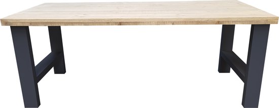 Wood4you - Eettafel Seattle - Industrial wood - hout - 180/90 cm
