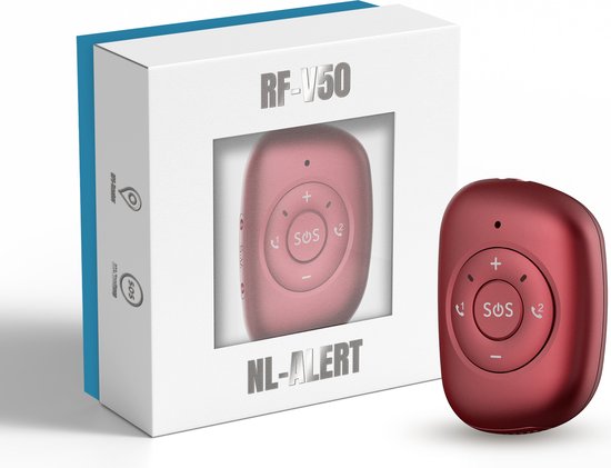 Foto: Rf v50 sos noodknop alarmknop voor personen ouderen gps 4g tracker senioren sos knop valdetectie waterdicht incl kpn simkaart geen abonnement nodig alzheimer dementie preventie red velvet