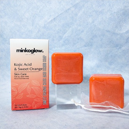 Glow from Within Kojic Acid Sweet Orange Beauty Bar FREE Scrub Glove bol