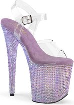 Pleaser - BEJEWELED-808RRS Sandaal met enkelband, Paaldans schoenen - US 8 - 38 Shoes - Lila