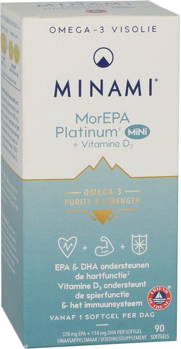Goedkoopste Minami MorEPA Platinum Mini Vitamine D3 90 softgels