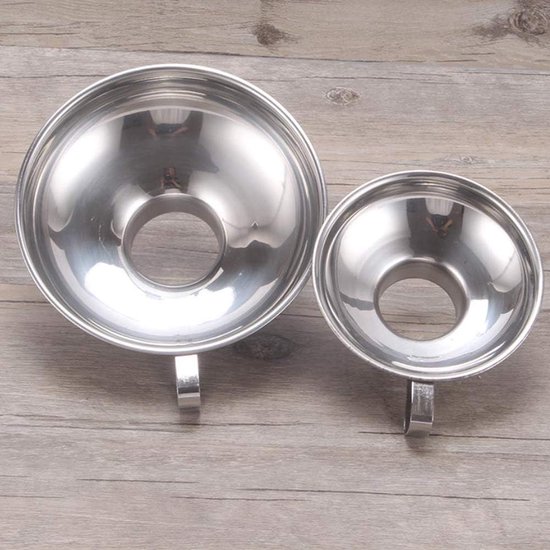Jam trechter, 3 stuks, met brede mond, jam, trechter, roestvrij staal