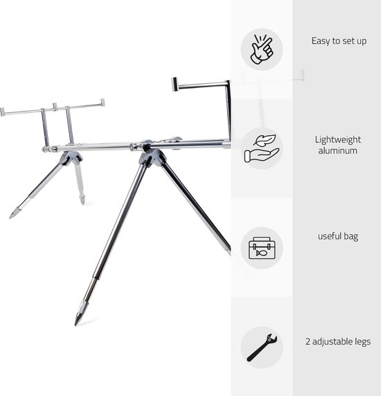 X2 Axis Rodpod - Aluminium - Karper - Incl. Draagtas - Verstelbaar van Merkloos — afbeelding 2