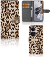 Book Cover Geschikt voor OPPO Reno10 | 10 Pro Smartphone Hoesje Leopard