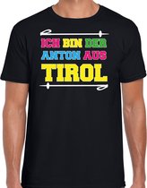 Bellatio Decorations Apres ski t-shirt voor heren - anton aus tirol - zwart - apres ski/wintersport XXL