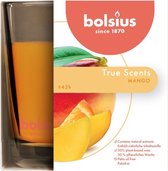 Bougie parfumée Bolsius True Scents Mango - 9,5 cm / ø 9,5 cm - Pack économique 4 pièces
