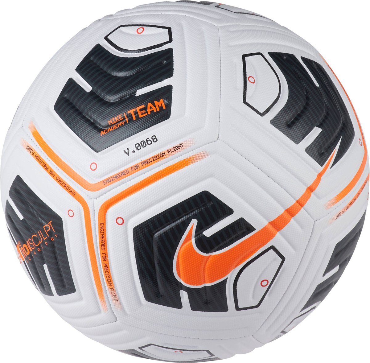 Nike Academy Mannen Voetbal - White/Black/Total Orange - Maat 5 - Nike