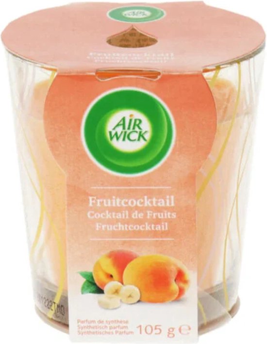Air Wick | 6x Air Wick geurkaars fruitcocktail 105 gram | 6x geurkaars in glas