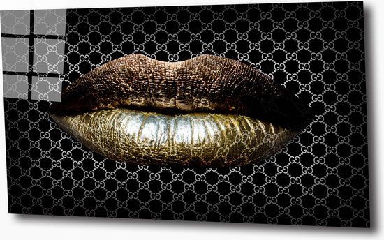 Golden lips GC 100x65 plexiglas 5mm