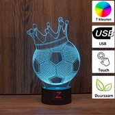 Night Light Enfants – Veilleuse 3D – Lampe LED – Lampe 3D – Lampe de table Chambre à coucher – Lampe de nuit – Veilleuse – Changement de couleur – Voetbal – Football – Télécommande