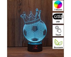 Nachtlampje Kinderen – 3D Night Light – LED Lamp – 3D Lamp – Tafellamp Slaapkamer – Night Lamp – Nachtlichtje – Verjaardagscadeau – Voetbal – Soccer