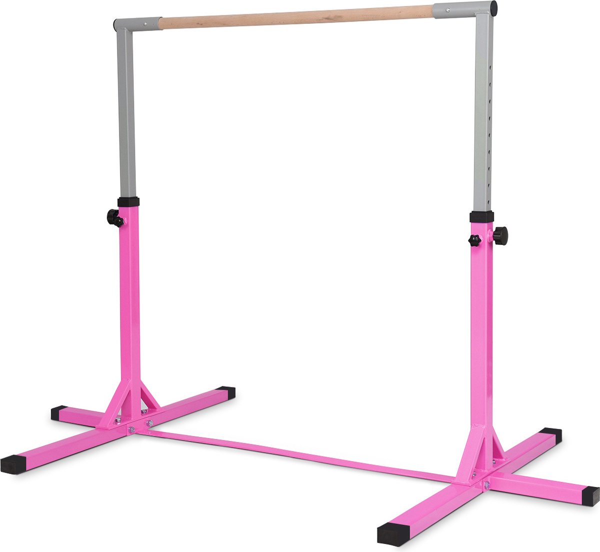 Verstelbaar Turnrek Voor Kinderen - Gymnastiek Rekstang Thuis, Optrekstang Roze Voor Indoor Training
