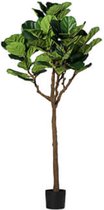 Kunstplant - Ficus lyrata - tabaksplant - kamerplant - by Mooss - Hoogte 180 cm