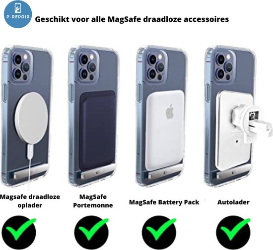 iPhone 13 Case Clear - Coque transparente avec cercle magnétique - pour Apple iPhone 13