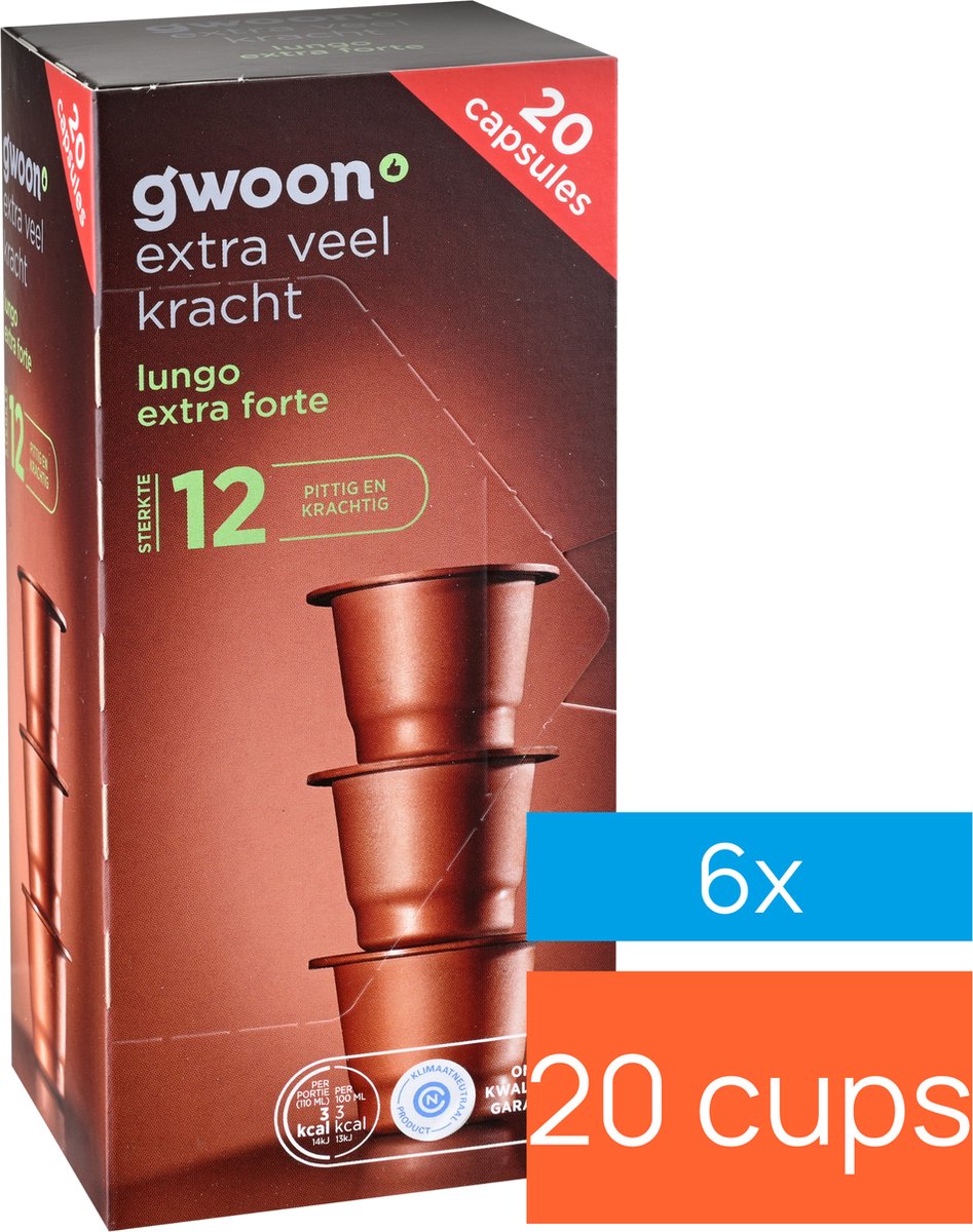 G'woon Cups Lungo Extra Forte #12