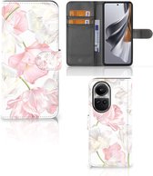 GSM Hoesje Geschikt voor OPPO Reno10 | 10 Pro Wallet Book Case Cadeau voor Mama Lovely Flowers