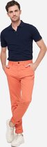 Mr Jac - Broek - Heren - Slim fit - Chino - Garment Dyed - Pima Katoen - Steen Rood - Maat W34 L32