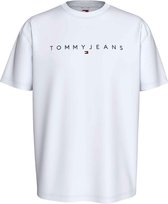 Tommy Hilfiger TJM Regular Linear Logo T-shirt - Homme - Wit - Taille M