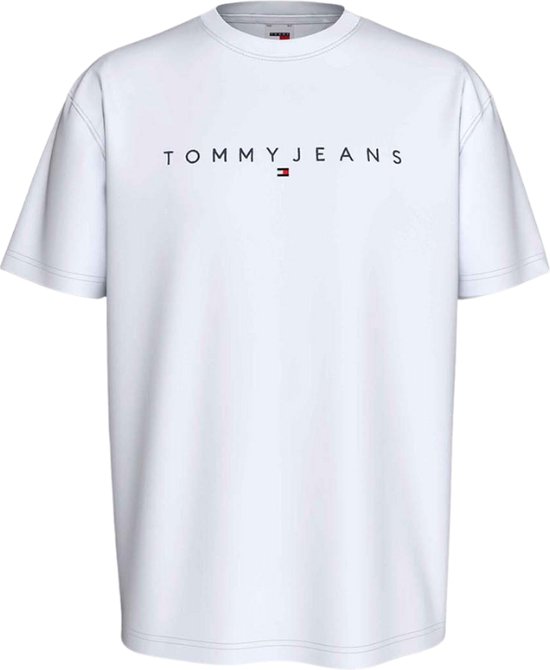 Tommy Hilfiger TJM Regular Linear Logo T-shirt - Heren - Wit - Maat M