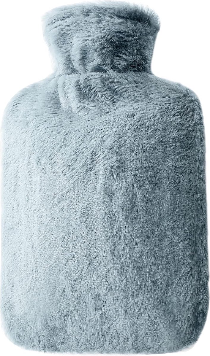 Zachte hoes 2 liter warmwaterkruik - Grote warmwaterzak voor koud en warm kompres - Pluizige warmwaterkruik voor nek en schouder - Menstruatiepijnverlichting - Cadeaus voor vrouwen en senioren