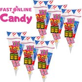 Amerikaanse snoepzak pakket - 6 Puntzakken - Zoet - Zuur - Amerikaans Snoep - Uitdeelzak - Kinderfeestje - Airdheads - Reese's - Toxic Waste - Populair door TikTok