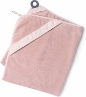Doomoo - Dry'n Play Pink- Maxi Badcape met bijtrijng - Hou jezelf droog tijdens badtijd - 90X100 cm - bio katoen