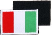 Embleem stof Vlag Italie met klittenband