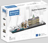 Bricksworld BOC-SKY-AMS Architectuur Skyline Amsterdam (NL) modules Magere brug, Bloemenmarkt, Paleis en Monument op de Dam