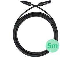 Solar kabel - MC Connector - 4mm zwart 5 meter met MC4 stekkers - Zonnepanelen Stekkers - MC4 Kabel - Zonnepaneel Kabel