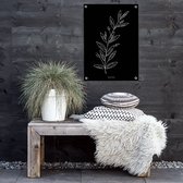 MOODZ design | Tuinposter | Buitenposter | Illustratie natuur 2 | 70 x 100 cm | Zwart