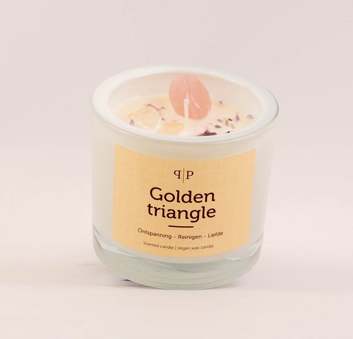 Pottie Pot Themakaars Golden Triangle - Edelsteen Geurkaars - Vegan Wax