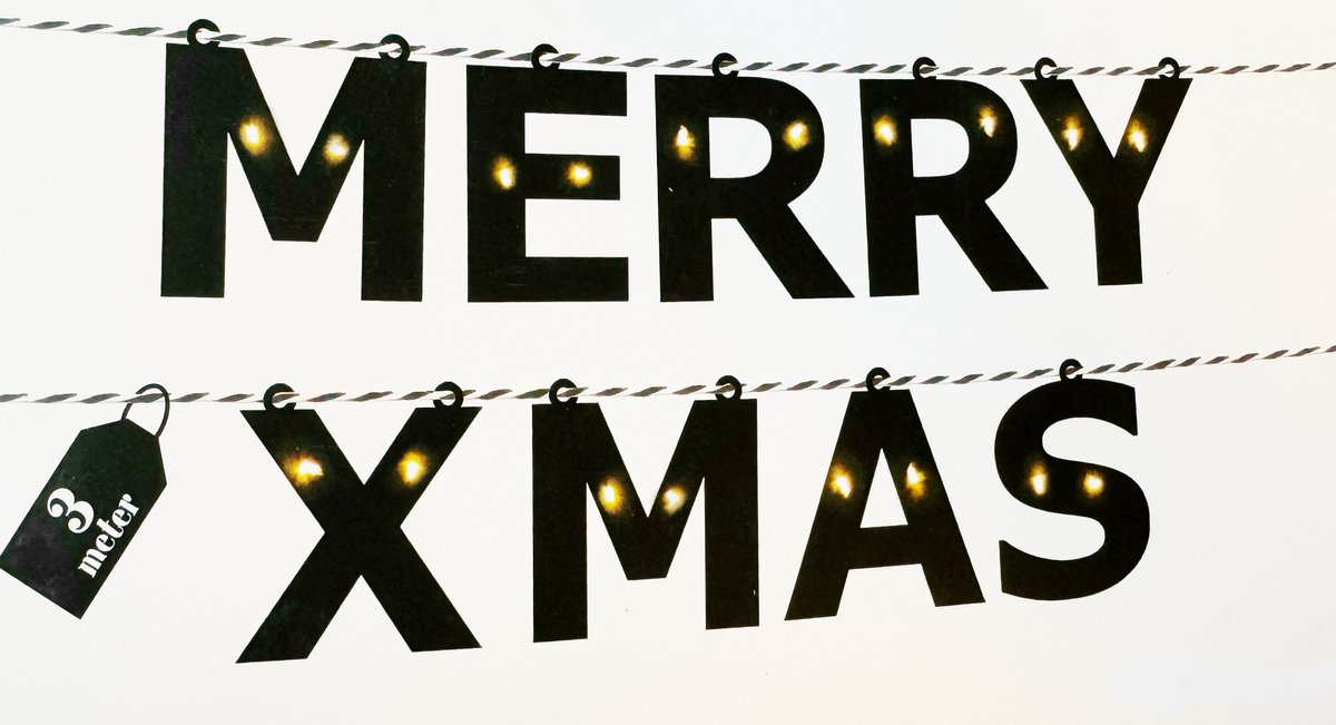 3BMT - Slinger kerst - Merry Xmas - met LED verlichting