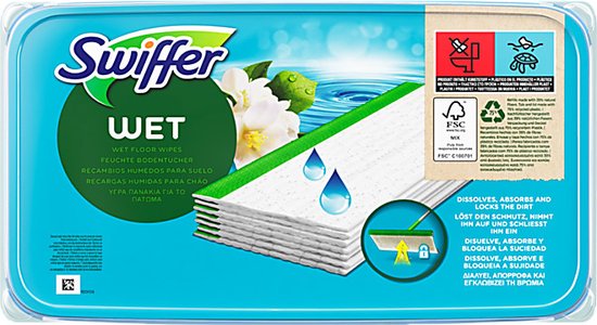 Lingettes humides Swiffer, pack de 24 piècess